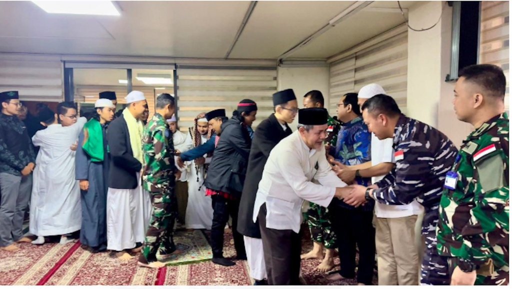 Satgas MTF TNI Konga XXVIII-O/ UNIFIL Laksanakan Salat Idulfitri di KBRI&nbsp;Beirut