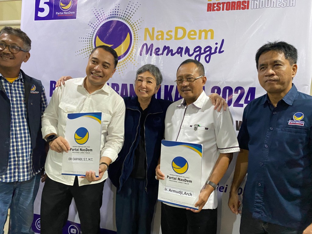 Eri-Armuji Daftar Bacawali dan Bacawawali ke DPW NasDem&nbsp;Jatim